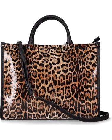 BOLSA TOTE CHIKA10 PARRANDA 02 COM ESTAMPA LEOPARDO LEOPARDO-LEOPARD