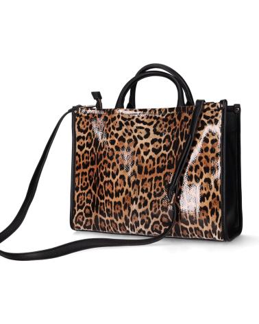 BOLSA TOTE CHIKA10 PARRANDA 02 COM ESTAMPA LEOPARDO LEOPARDO-LEOPARD