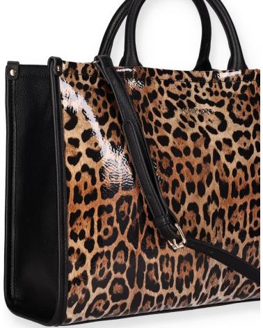 BOLSA TOTE CHIKA10 PARRANDA 02 COM ESTAMPA LEOPARDO LEOPARDO-LEOPARD