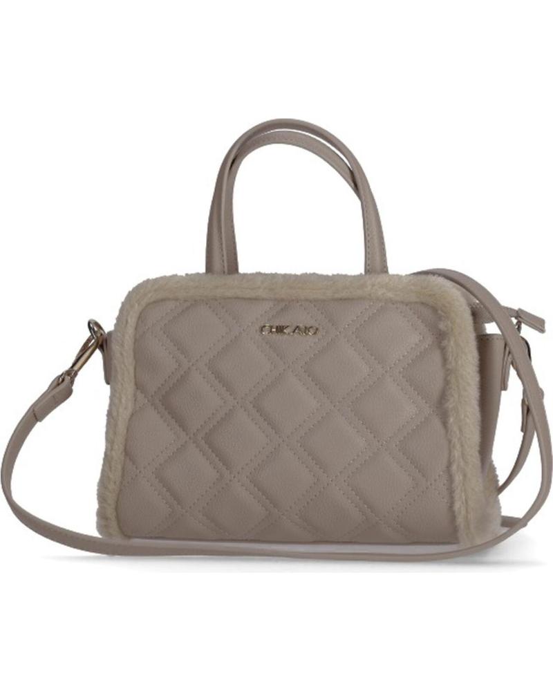 MALA CHIKA10 LOBITA 02 TAUPE ACOLCHOADA COM ALÇA DE OMBRO TAUPE-TAUPE