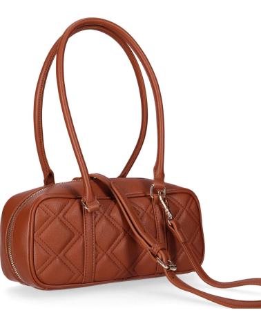 CHIKA10 LOBITA 04 TAN LEATHER QUILTED SHOULDER BAG CUERO-TAN