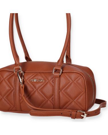 CHIKA10 LOBITA 04 TAN LEATHER QUILTED SHOULDER BAG CUERO-TAN