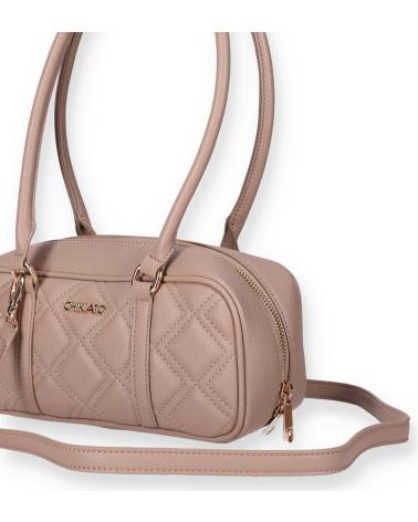 CHIKA10 LOBITA 04 TAUPE QUILTED SHOULDER BAG TAUPE-TAUPE
