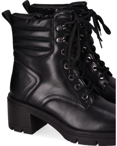 MILITÄRSTIEFELETTE CHIKA10 RUFI 01 SCHWARZ MIT SCHNÜRSENKELN UND ABSATZ NEGRO-BLACK