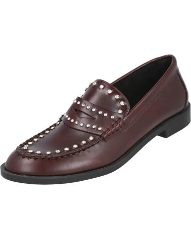 CORINA M5700 MOCASSINS FLATS BORDÔ COM TACHAS BURDEOS