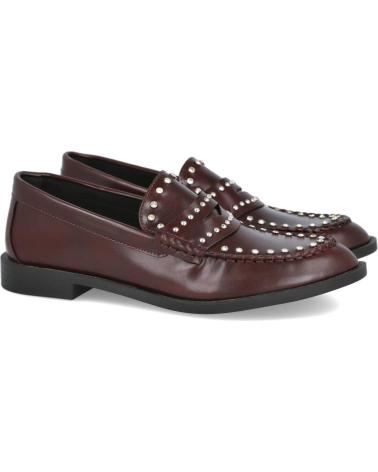 CORINA M5700 MOCASSINS FLATS BORDÔ COM TACHAS BURDEOS