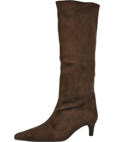 CORINA M5900 BOTAS DE CANO ALTO CAFÉ COM SALTO CARRETEL CAFE
