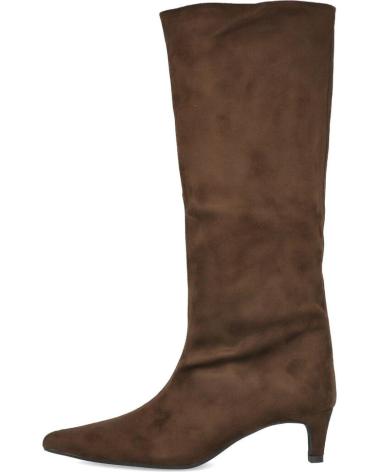 CORINA M5900 BOTAS DE CANO ALTO CAFÉ COM SALTO CARRETEL CAFE