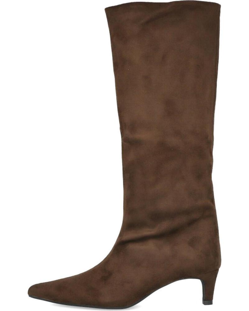 CORINA M5900 BOTAS DE CANO ALTO CAFÉ COM SALTO CARRETEL CAFE