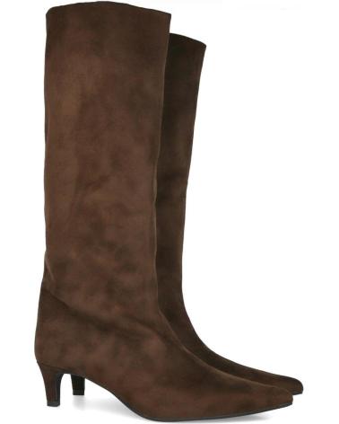 CORINA M5900 BOTAS DE CANO ALTO CAFÉ COM SALTO CARRETEL CAFE