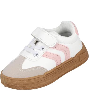 BUBBLE BOBBLE KIDS C1177 BASKETS DÉCONTRACTÉES BLANC-ROSE BLANCO-ROSA