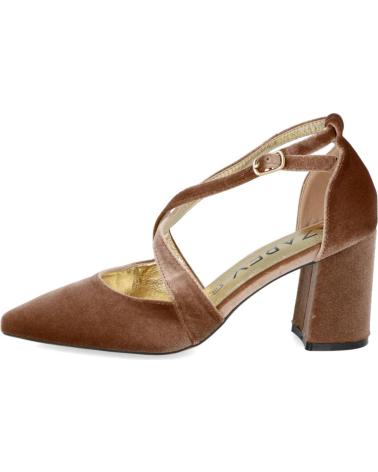 AZAREY 459K211 SAPATOS DE SALTO VELUDO TIRAS CRUZADAS TAUPE TAUPE