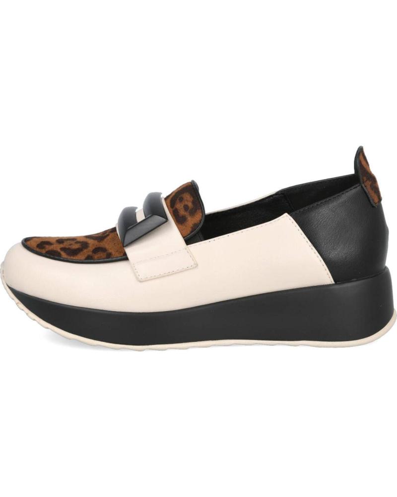 AZAREY 462K495 LOAFERS WITH LEOPARD PRINT AND BLACK ICE ORNAMENT HIELO