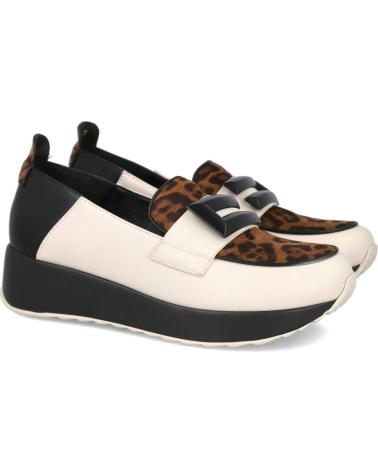 AZAREY 462K495 LOAFERS WITH LEOPARD PRINT AND BLACK ICE ORNAMENT HIELO
