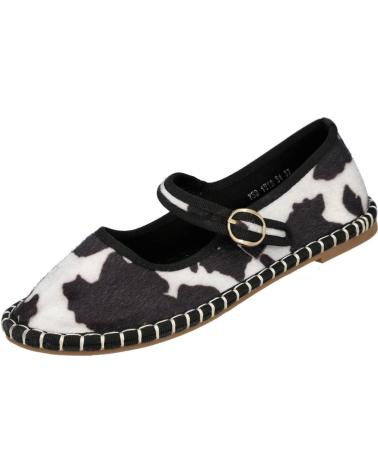 L&R SHOES BALLERINES YSD-1U13 IMPRIMÉ VACHE AVEC BOUCLE VACA