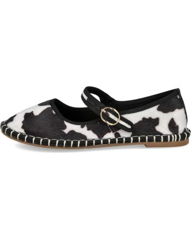 L&R SHOES BALLERINES YSD-1U13 IMPRIMÉ VACHE AVEC BOUCLE VACA