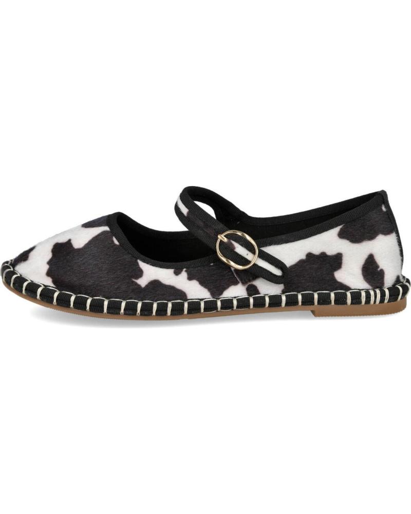 L&R SHOES BALLERINES YSD-1U13 IMPRIMÉ VACHE AVEC BOUCLE VACA
