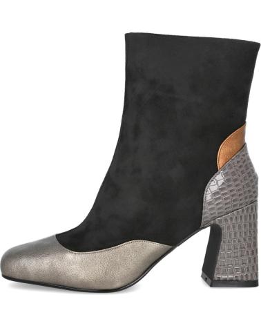 AZAREY BOTÍN 578K611 CON PUNTERA Y TACÓN ANCHO PLOMO NEGRO NEGRO