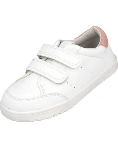 L&R SHOES FH820 TÊNIS BRANCO E ROSA COM VELCRO BLANCO ROSA