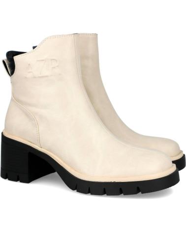 AZAREY BOTÍN 462K269 CON TACÓN ANCHO BEIGE Y SUELA TRACK BEIGE