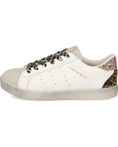 BUBBLE BOBBLE ZAPATILLAS C1504-L CON CORDONES LEOPARDO Y DETALLES METALIZADOS ORO
