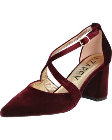 ESCARPINS AZAREY 459K211 VELOURS BORDEAUX À BRIDES CROISÉES BURDEOS