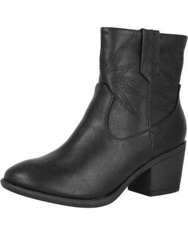 L&R SHOES STIVALETTI COWBOY DAVINIA BL134-3 CON TACCO NERI NEGRO