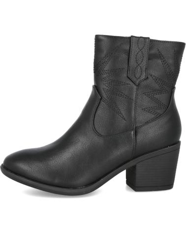 L&R SHOES STIVALETTI COWBOY DAVINIA BL134-3 CON TACCO NERI NEGRO