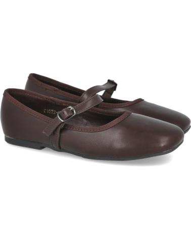 BUBBLE BOBBLE KIDS C1070 MARY JANE FLATS BROWN MARRON