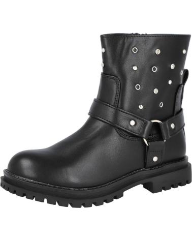 BUBBLE BOBBLE KIDS C1572 BIKER BOOTS BLACK NEGRO