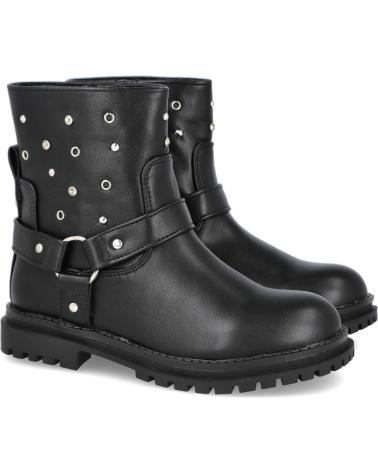 BUBBLE BOBBLE KIDS C1572 BIKER BOOTS BLACK NEGRO