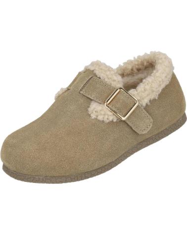 BUBBLE BOBBLE KIDS WINTER CLOGS C1492 TAUPE MIT FELLFUTTER TAUPE