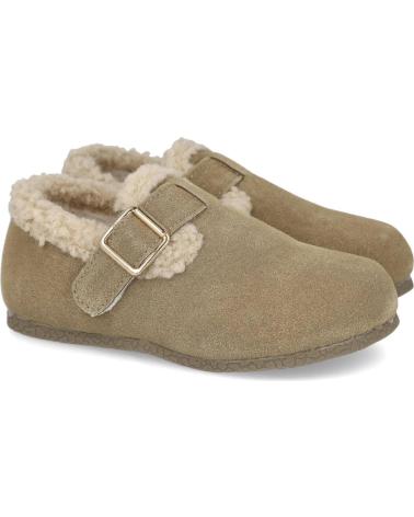 BUBBLE BOBBLE KIDS WINTER CLOGS C1492 TAUPE MIT FELLFUTTER TAUPE