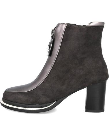 BOTÍN DE TACÓN AZAREY 462K274 CON CREMALLERA CENTRAL GRIS GRIS