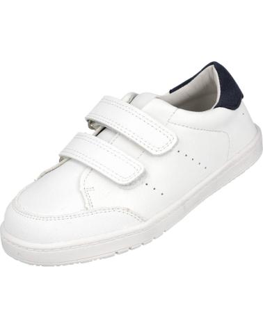 L&R SHOES FH820 SNEAKER WEISS UND BLAU MIT KLETTVERSCHLUSS BLANCO AZUL