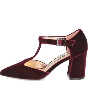 AZAREY 459K215 - ZAPATO DE TERCIOPELO BURDEOS CON TIRA EN T BURDEOS