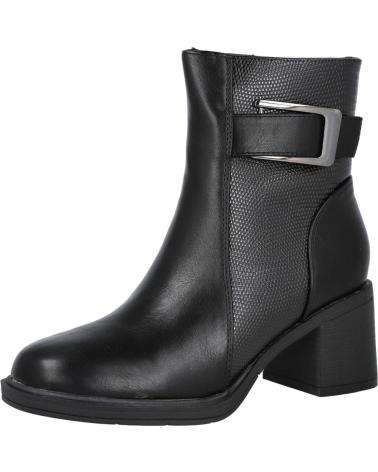 STIVALETTI L&R SHOES DAVINIA BL132-1 TACCO MEDIO NERI NEGRO