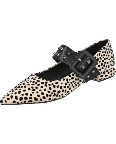 AZAREY BALLERINES 578K114 IMPRIMÉES AVEC BRACELET NOIR ET CLOUS BEIGES BEIGE