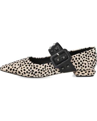AZAREY BALLERINES 578K114 IMPRIMÉES AVEC BRACELET NOIR ET CLOUS BEIGES BEIGE