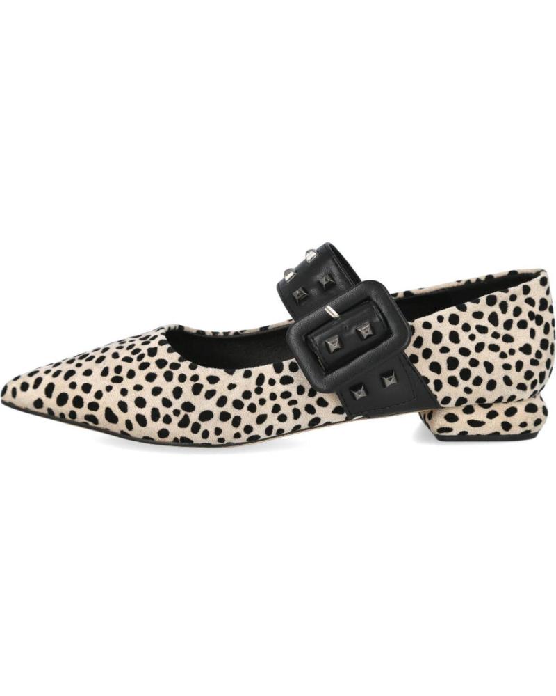 AZAREY BALLERINES 578K114 IMPRIMÉES AVEC BRACELET NOIR ET CLOUS BEIGES BEIGE