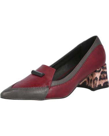 AZAREY 578K380 SCARPA CON TACCO STILE MOCASSINO BORDEAUX GRIGIO GRIS