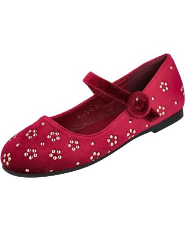 MARY JANE BUBBLE BOBBLE C1573 BORDEAUX CON APPLICAZIONI FLOREALI BURDEOS