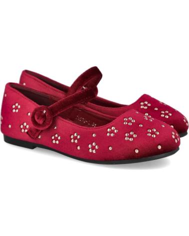 MARY JANE BUBBLE BOBBLE C1573 BORDEAUX CON APPLICAZIONI FLOREALI BURDEOS