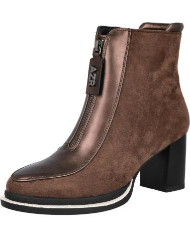 STIVALETTO CON TACCO AZAREY 462K274 MARRONE CON CERNIERA CENTRALE MARRON