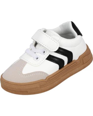 BUBBLE BOBBLE C1177 BASKETS DÉCONTRACTÉES BLANC-NOIR BLANCO-NEGRO