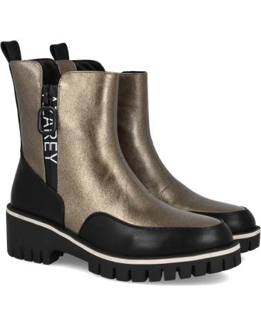 AZAREY 462K496 - STIVALETTO CHELSEA SPORT ORO METALLIZZATO CON SUOLA CARRARMATO ORO