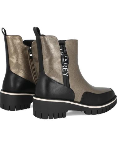 AZAREY 462K496 - STIVALETTO CHELSEA SPORT ORO METALLIZZATO CON SUOLA CARRARMATO ORO