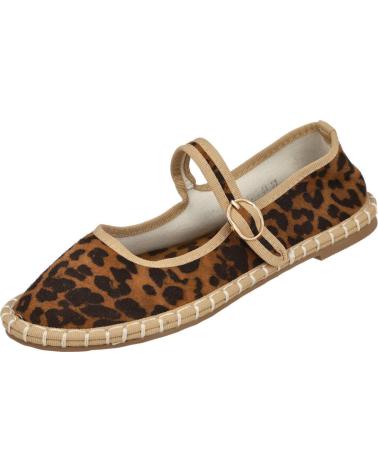 L&R SHOES YSD-1U13 - BALLERINE ESPADRILLAS STAMPA ANIMALIER LEOPARDATA LEOPARDO