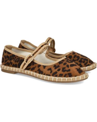 L&R SHOES YSD-1U13 - BALLERINE ESPADRILLAS STAMPA ANIMALIER LEOPARDATA LEOPARDO
