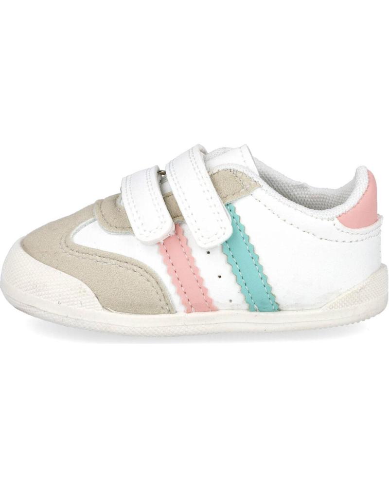 L&R SHOES FH597S FREIZEIT-SNEAKER MIT KLETTVERSCHLUSS WEISS ROSA BLANCO ROSA